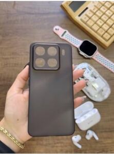 Süper Ince Mat Ultra Thin Silikon Kılıf Buzlu Siyah Mi 15 Pro ile Uyumlu