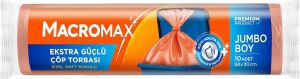 Ekstra Güçlü Çöp Torbası Jumbo Boy (88X110 Cm), Soft Kokulu 10 Adet