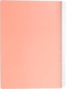A4 Pet Spiralli Karton Kapaklı Defter 144 Yaprak - Kareli - Turuncu