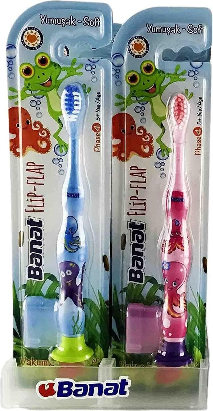Flip Flap Çocuk Diş Fırçası, Çok Renkli
