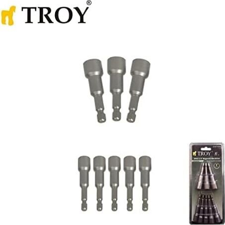 T 26133, Mıknatıslı Lokma Adaptör Seti, 8 Parça, Gri