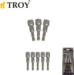 T 26133, Mıknatıslı Lokma Adaptör Seti, 8 Parça, Gri