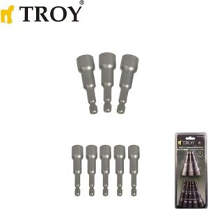 T 26133, Mıknatıslı Lokma Adaptör Seti, 8 Parça, Gri