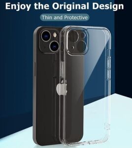 iPhone 13 ile Uyumlu Şeffaf Kılıf, Kamera Korumalı 13 (6.1'') Şeffaf Silikon Kılıf, Kamera Koruyuculu iPhone 13 Kılıfı