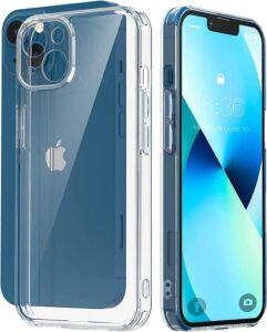iPhone 13 ile Uyumlu Şeffaf Kılıf, Kamera Korumalı 13 (6.1'') Şeffaf Silikon Kılıf, Kamera Koruyuculu iPhone 13 Kılıfı