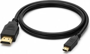 PX-1121-10 Micro HDMI To HDMI Kablo, 10 Metre 1080P Full Hd HDMI Görüntü ve Ses Aktarım Kablosu, Micro HDMI Type-D Kamera Tablet Mini Laptop Raspberry Pi Tv Monitör Projeksiyon Bağlantı Kablosu