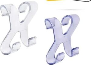 2 Adet Titiz Plastik Havlupan Askısı Hang It, Şeffaf, 85MM x 90MM, Banyo Radyatörü Için Pratik Havlu Tutucu