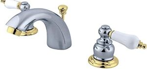 Brass KB944B Viktorya Dönemine Ait Mini Lavabo Bataryası Meşe/profesyonel Kulp, Cilalı Krom/cilalı Pirinç