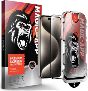 X-Gorilla iPhone 17 Pro Ekran Koruyucu Cam | 9h Kırılmaz Tam Kaplama, Tozsuz Uygulama ve Kırılmaz & Çizilmez