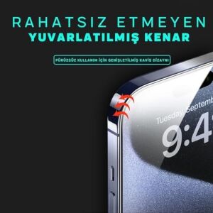 X-Gorilla iPhone 17 Pro Ekran Koruyucu Cam | 9h Kırılmaz Tam Kaplama, Tozsuz Uygulama ve Kırılmaz & Çizilmez