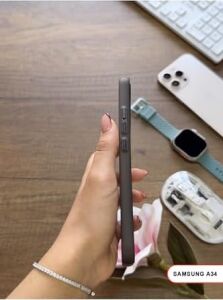 Süper Ince Mat Ultra Thin Silikon Kılıf Buzlu Beyaz  Galaxy A34 ile Uyumlu