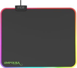 IMP-024T Empousa Rgb 7 LED Medıum Mousepad (320X270X3MM),12 Farklı Değişebilen Dokunmatik Işık Efekti,hızlı Kayan Yüzey, Kaymaz Kauçuk Taban