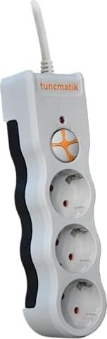 TSK19009 Powersurge 3-Surge Protectıon PLUG-1050 Joule-Wıth Beyaz