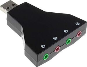 4931 7.1 7 Kanal Mikrofon Destekli Çift Girişli Çevirici Harici USB Ses Kartı