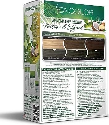 Amonyaksız, Vegan, Doğal, Besleyici Kalıcı Saç BOYASI%100 Beyaz Kapama (1 Paket 2 x 50 ml Boya & Oksidan) (Yoğun Küllü Açık Kumral 8.11)
