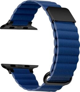 Ile Uyumlu Ultra 42/44/49MM Krd-78 Pu Deri Kordon Strap Kayış Lacivert