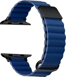 Ile Uyumlu Ultra 42/44/49MM Krd-78 Pu Deri Kordon Strap Kayış Lacivert
