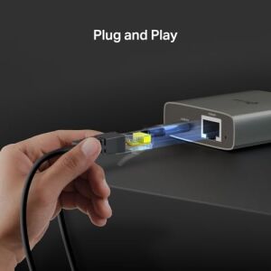 EH210 Gigabit Ethernet Splitter 1 To 2, Lan Çoğaltıcı 1000 Mbps, Usb-C Güçlü, Dual Port Ethernet Bölücü, Tak Çalıştır Network Splitter