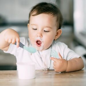 Açılı Mama Kaşık Çatal Takımı Yeşil