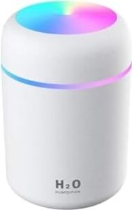 300 ml Mini USB Hava Nemlendirici ve Buhar Makinesi - LED Işıklı Taşınabilir Koku Giderici Masaüstü Difüzör, Ev, Ofis ve Araç Içi Nemlendirici