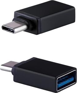 Type-C To USB 3.1 Otg Dönüştürücü Adaptör - 5gbps Yüksek Hızlı Veri Transferi, iPhone 15/16/17, Macbook, iPad ve Android ile Uyumlu Metal Kasa Çevirici - Siyah