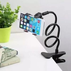 Telefon Tutucu 360 Derece Haraket Edebilen Kelepçeli Montaj, Esnek Kollu Telefon Tutucu, Yatak Odası Masaüstü Ofis Kütüphane Mutfak Kolay Kurulum Esnek ve Güçlü Çok Amaçlı Evrensel Telefon Tutucu