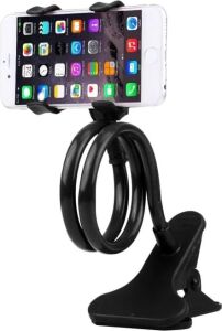 Telefon Tutucu 360 Derece Haraket Edebilen Kelepçeli Montaj, Esnek Kollu Telefon Tutucu, Yatak Odası Masaüstü Ofis Kütüphane Mutfak Kolay Kurulum Esnek ve Güçlü Çok Amaçlı Evrensel Telefon Tutucu