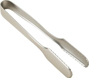 Perlotus 16 cm Çelik Buz Maşası 18/10 Paslanmaz Çelik Kalın Dayanıklı Ergonomik Tasarım