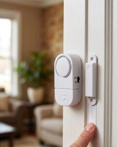 Kapı Alarmı Pencere Sensörü 90 Db Sesli Güvenlik Sistemi Kolay Montajlı