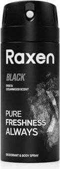Raxen Erkek Deodorant Spreyi - Serisi - 150ML - Etkili Ter Kokusu Önleyici - Alüminyumsuz ve Leke Bırakmayan Formül - Gün Boyu Ferahlık Veren Erkek Vücut Spreyi
