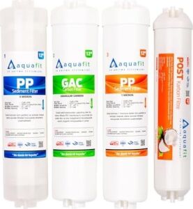 Aquafit Kapalı Kasa Su Arıtma Cihazı Iki Tarafı Çubuklu 4'lü Filtre Seti