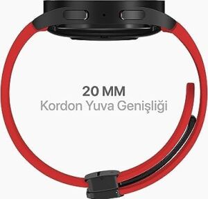 Galaxy Watch Için 7/6/5/4/fe Serisi (40MM/44MM) Watch 6/4 Classic (43MM/42MM) Watch 5 Pro 45MM Için Katlanabilir Manyetik Tokalı 20MM Kavisli Spor Silikon Kordon (Lacivert)