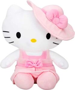 2089 Hello Kitty Şapkalı Peluş 36 cm - 1  Adet Stokta Olan Gönderilir