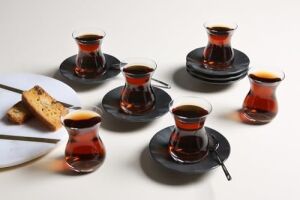 Seasons Siyah 6 Kişilik Çay Takımı