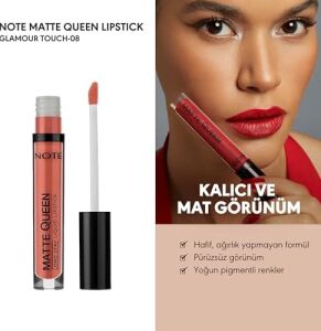 Lipstick 08 Glamour Kalıcı Likit Ruj, Nude