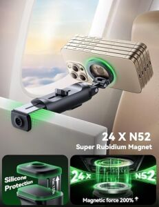 Magsafe Cep Telefonu Tutucu, Uçak, All-In-1 Seyahat Cihazı, 360° Dönebilir, Uzatılabilir Selfie Çubuğu, Tripod ve Uzaktan Kumandalı, Cep Telefonu Standı, Iphone, , Android Akıllı
