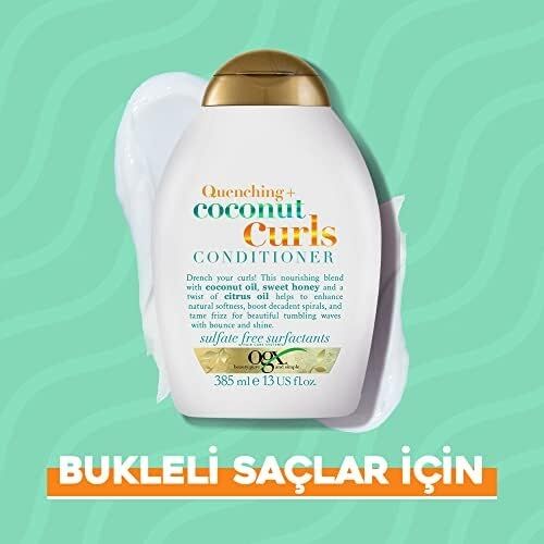 Bukleli Saçlar Için Nemlendirici Coconut Curls Sülfatsız Bakım Kremi (385 Ml)