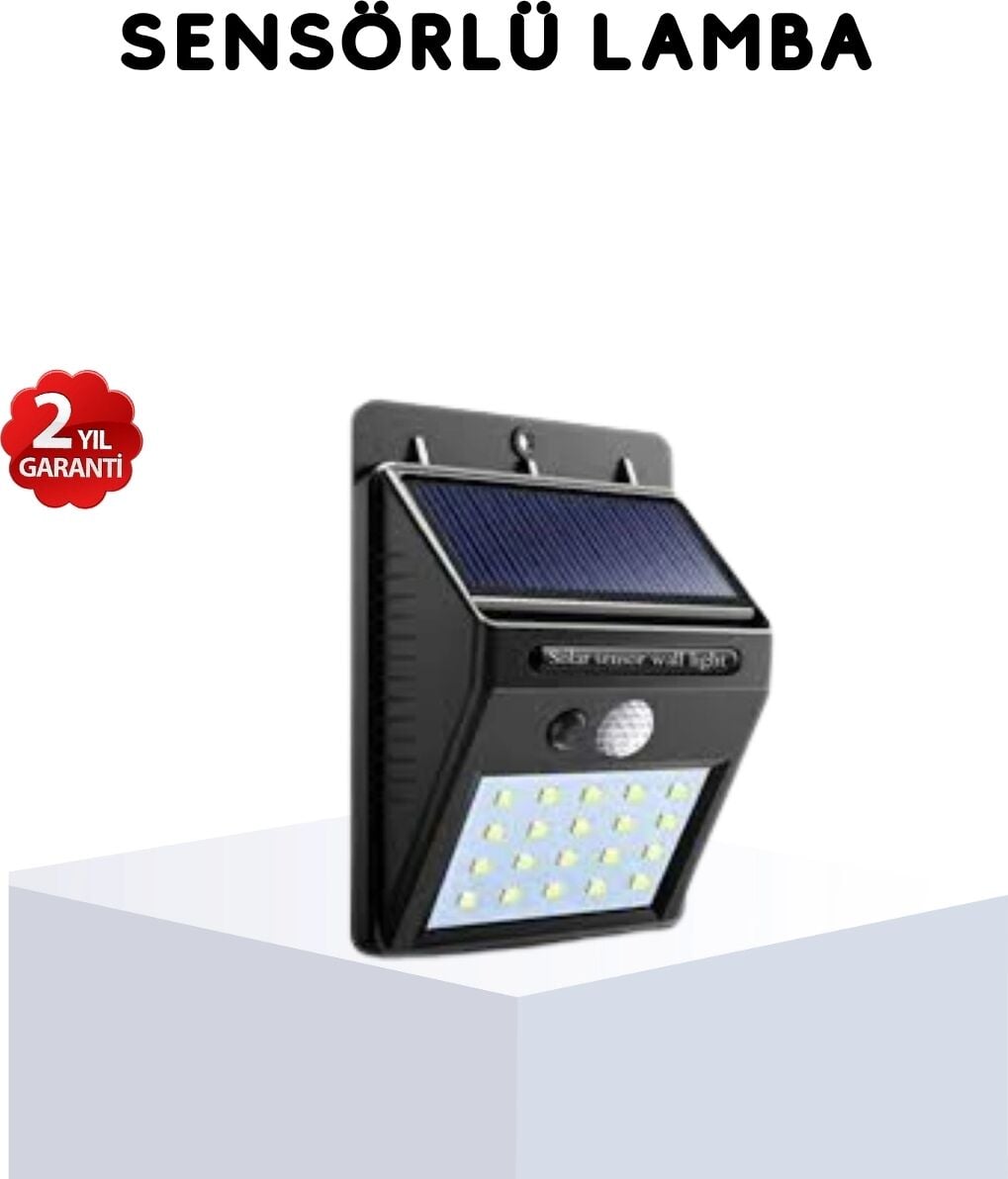 Solar Güneş Enerjili Hareket Sensörlü 4 Taraflı Bahçe Lambası – IP65 Su Geçirmez, 100 LED