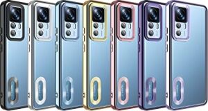 Spia Xiaomi Mi 12T Pro Kılıf Sierra Mavi Disk Kapak Kamera Korumalı Dayanıklı Darbe Karşıtı Koruyucu Yeni Nesil Tasarım (Xiaomi Mi 12T Pro, Sierra Mavi)
