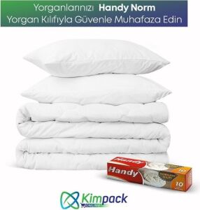 Handy Vakumsuz Şeffaf Yorgan Yastık Battaniye Nevresim Kılıfı Poşeti Torbası - 10 Adetlik 1 Kutu