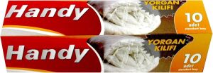 Handy Vakumsuz Şeffaf Yorgan Yastık Battaniye Nevresim Kılıfı Poşeti Torbası - 10 Adetlik 1 Kutu