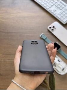 Süper Ince Mat Ultra Thin Silikon Kılıf Siyah Redmi Note 9 ile Uyumlu