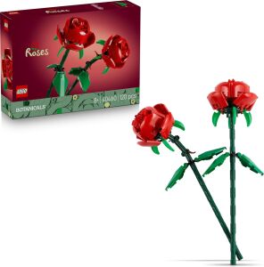Gül 40460 – Yetişkinler Için Uzunluğu Ayarlanabilen, Parçalarla Inşa Edilen 2 Gül Içeren Dekoratif Yapay Çiçek Modeli Yapım Seti, Yaratıcı Sevgililer Günü Hediyesi Fikri (120 Parça)
