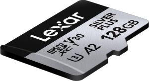Silver Plus Micro Sd Kart 128 Gb, Sd Adaptörlü Micro Sd Hafıza Kartı, 205 Mb/s'ye Kadar Okuma Hızı, Uhs-I, A2, U3, V30, Sınıf 10, 4K UHD Microsdxc Hafıza Kartı