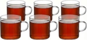 6'lı Şeffaf Cam Espresso Bardak Seti – Isıya Dayanıklı Minimal Tasarım Kahve Bardakları – 6 cm Yükseklik, 6 cm Çap – Türk Kahvesi, Espresso ve Kafe Kullanımı Için Şık Sunum Bardakları