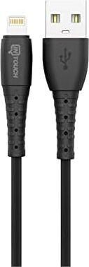 Soft 2.4A Uyumlu Lightning USB Şarj ve Data Kablosu, 1 Metre - Siyah