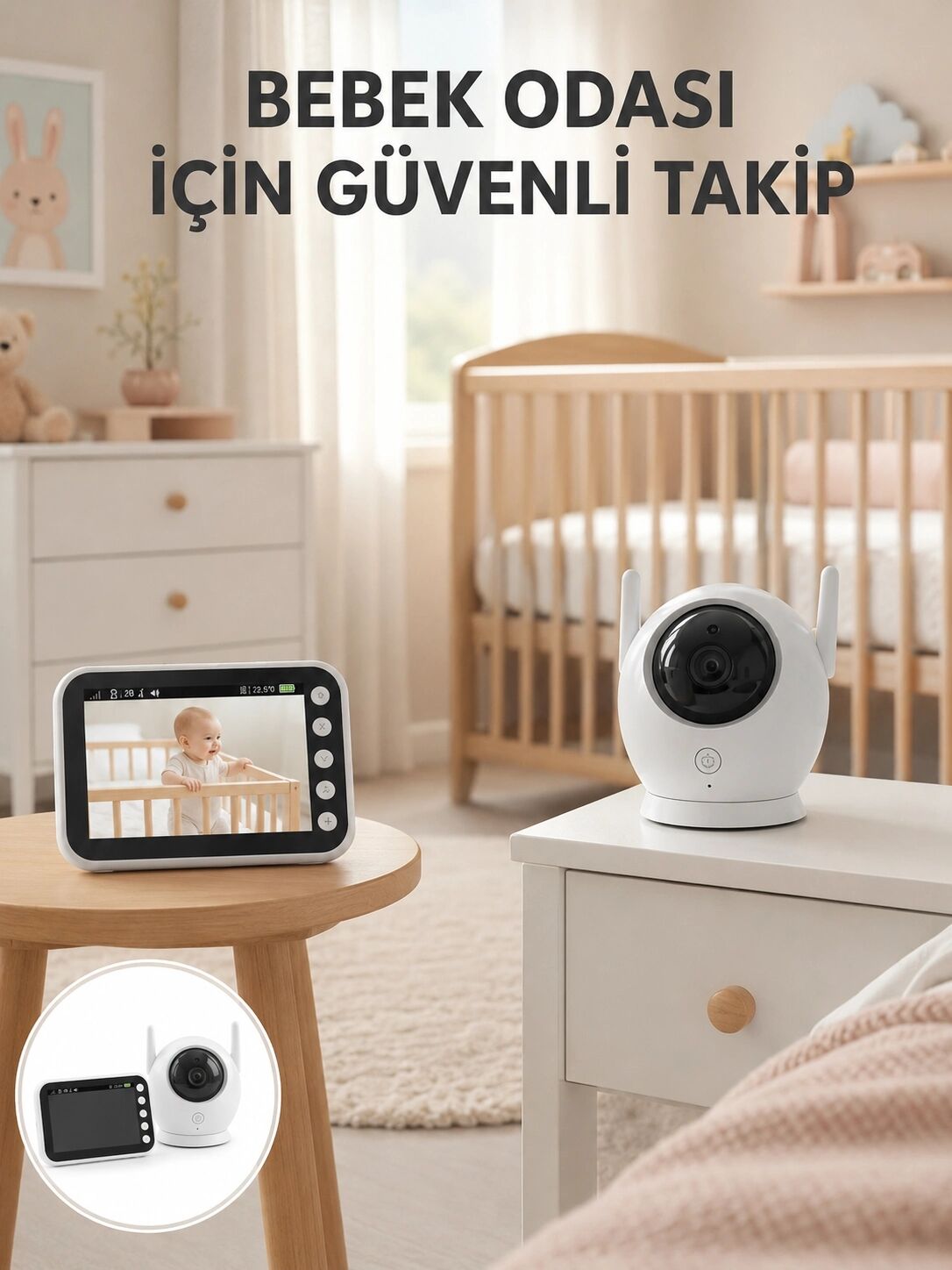 Canlı Izleme Özellikli Ortam Dinlemeli Bebek Monitörü Yeni Nesil