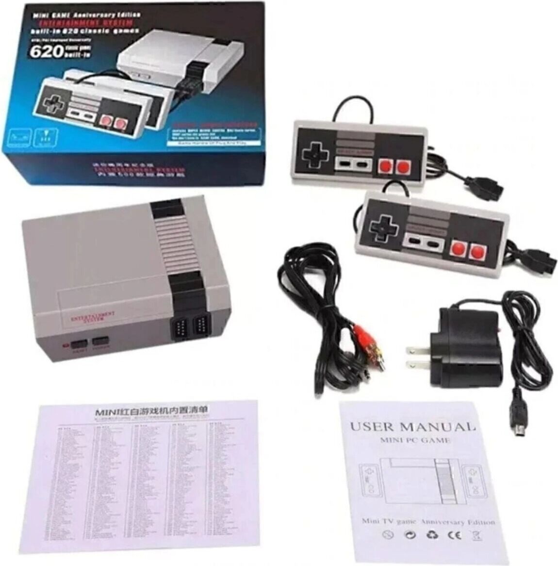 8 Bit Oyun Konsolu Bej Renk 620 Yüklü Oyun Bluetooth Yok Kolay Bağlantı - Elektronik