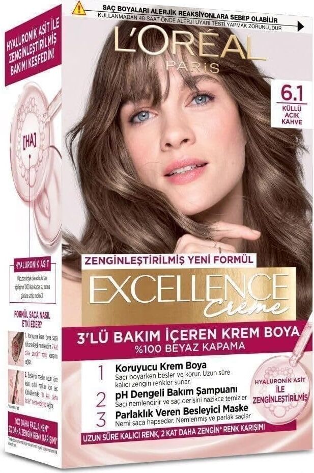 6.1 Küllü Açık Kahve Saç Boyası