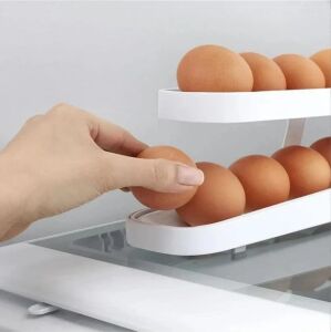Pratik Buzdolabı Yumurta Standı 2 Katlı Raf Buzdolabı Organizer